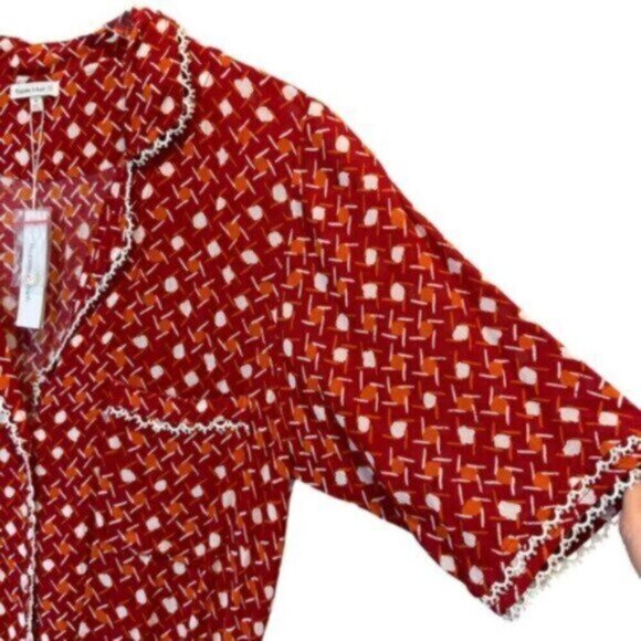 NWT Poupette St Barth | Women's Red Moon Georgette Print Jumpsuit Size Medium - Picture 8 of 12